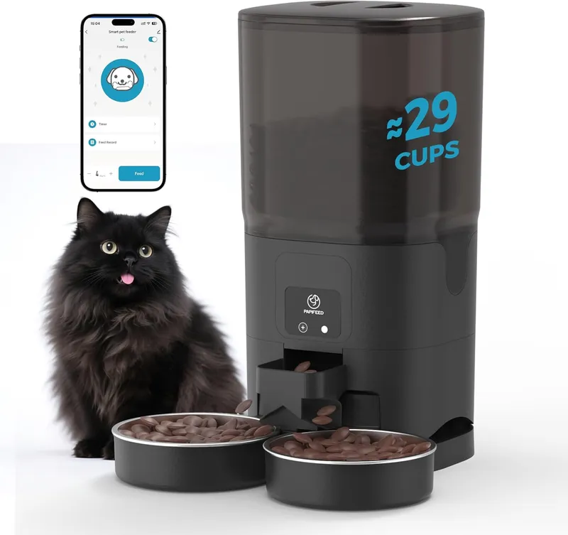 PAPIFEED 7L Automatic Cat Feeder for 2 Cats