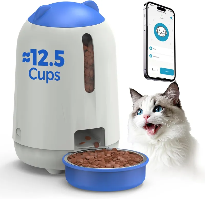PAPIFEED Automatic Cat Feeder Cat Food Dispenser with App Control