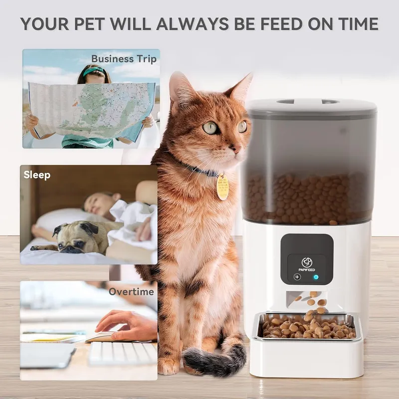 PAPIFEED Smart Automatic Cat Feeder WiFi Pet Feeder